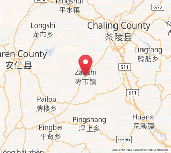 Map of Zaoshi, Hunan