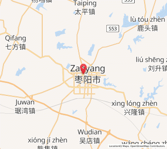 Map of Zaoyang, Hubei