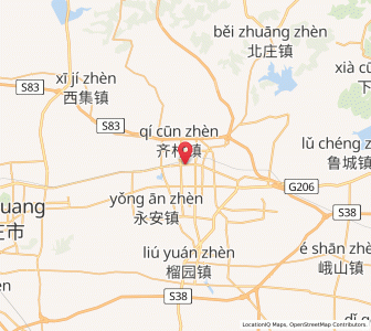 Map of Zaozhuang, Shandong