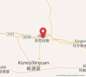Map of Zekti, Xinjiang