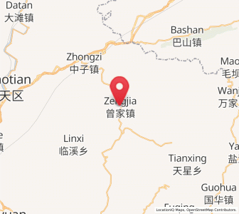Map of Zengjia, Sichuan