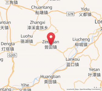 Map of Zengtian, Guangdong