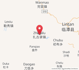 Map of Zhagulu, Gansu