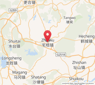 Map of Zhaiwu, Guangdong