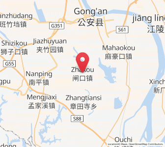 Map of Zhakou, Hubei