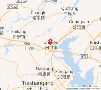 Map of Zhakou, Guangxi