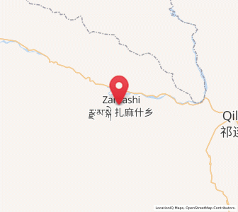 Map of Zhamashi, Qinghai