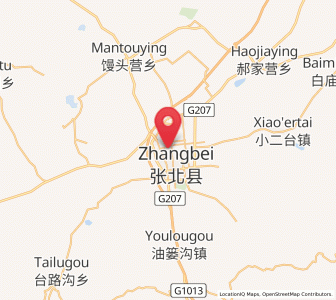 Map of Zhangbei, Hebei