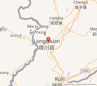 Map of Zhangfeng, Yunnan