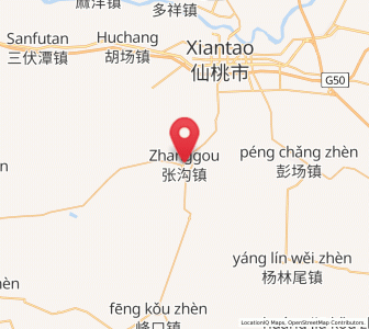 Map of Zhanggou, Hubei