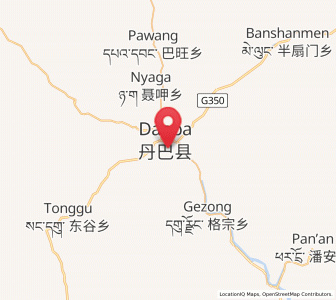 Map of Zhanggu, Sichuan