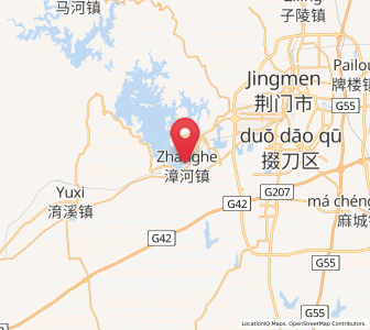 Map of Zhanghe, Hubei