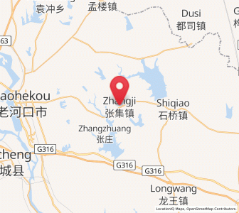Map of Zhangji, Hubei