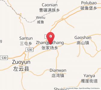 Map of Zhangjiachang, Shanxi