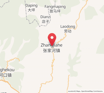 Map of Zhangjiahe, Shaanxi