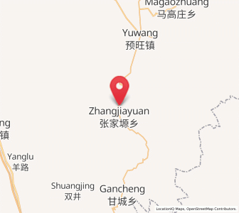 Map of Zhangjiayuan, Ningxia Hui Autonomous Region