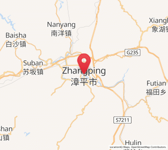 Map of Zhangping, Fujian