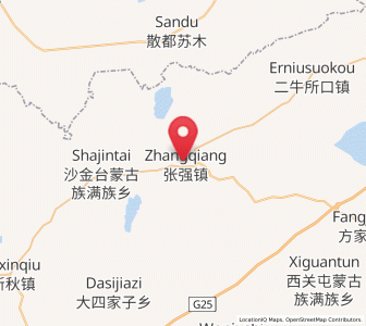 Map of Zhangqiang, Liaoning