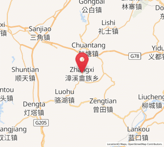 Map of Zhangxi, Guangdong