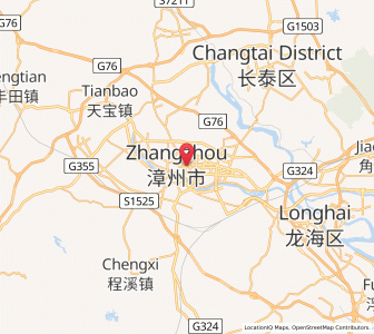 Map of Zhangzhou, Fujian