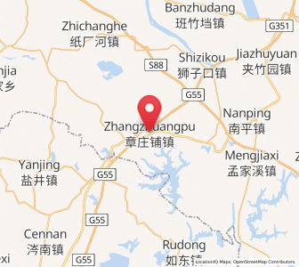 Map of Zhangzhuangpu, Hubei