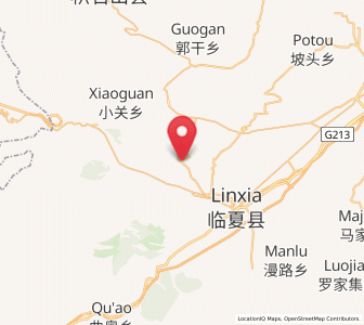 Map of Zhangzigou, Gansu