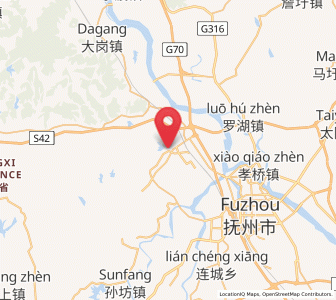 Map of Zhanping, Jiangxi
