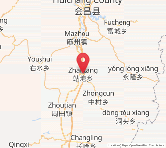 Map of Zhantang, Jiangxi
