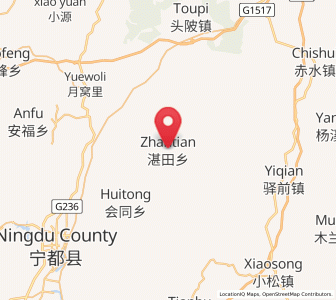 Map of Zhantian, Jiangxi