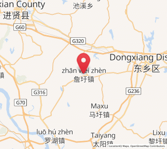 Map of Zhanxu, Jiangxi