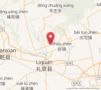 Map of Zhaoling, Shaanxi