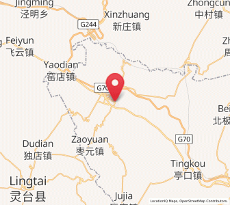 Map of Zhaoren, Shaanxi