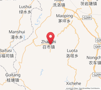 Map of Zhaoshi, Hunan