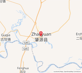Map of Zhaoyuan, Heilongjiang