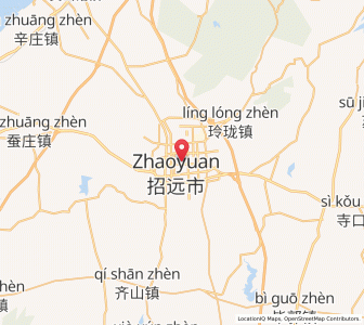 Map of Zhaoyuan, Shandong