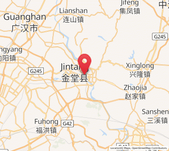Map of Zhaozhen, Sichuan