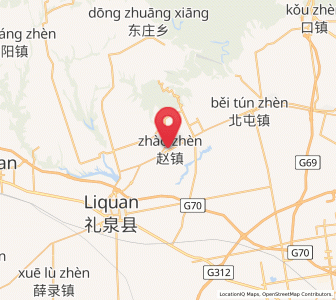 Map of Zhaozhen, Shaanxi