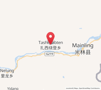 Map of Zhaxirabdain, Tibet