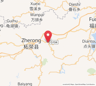 Map of Zhayang, Fujian