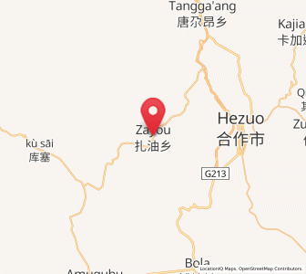 Map of Zhayou, Gansu