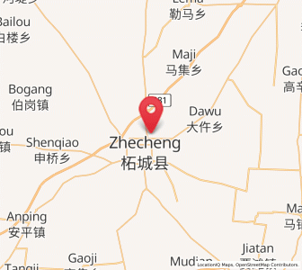 Map of Zhecheng Chengguanzhen, Henan