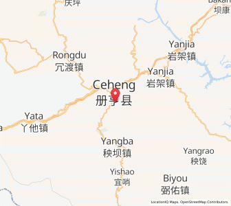 Map of Zhelou, Guizhou