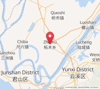 Map of Zhemu, Hubei