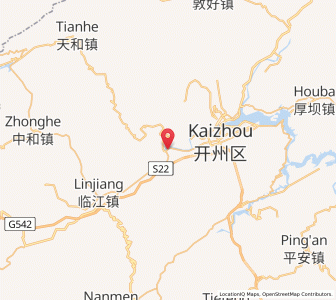 Map of Zhen’an, Chongqing