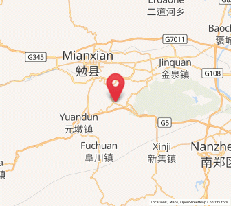 Map of Zhenchuan, Shaanxi