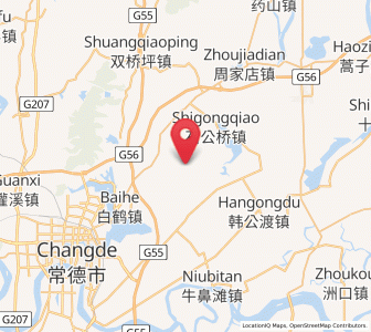 Map of Zhendeqiao, Hunan
