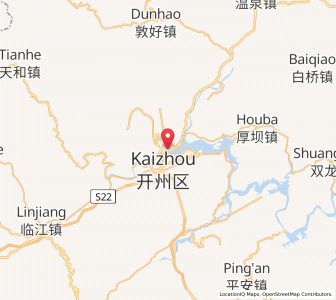 Map of Zhendong, Chongqing