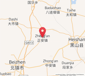 Map of Zheng’an, Liaoning