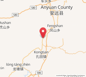 Map of Zhengang, Jiangxi