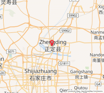 Map of Zhengding, Hebei